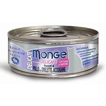 Monge Natural Pollo con Omelette e Acciughine 80gr Monge Natural Pollo con Omelette e Acciughine 80gr